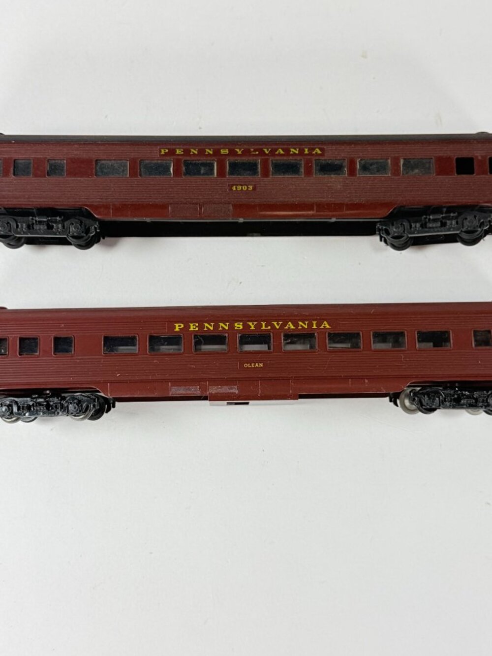Vintage Athearn HO Train Passenger Cars Pennsylvania Railroad 4903 & Olean